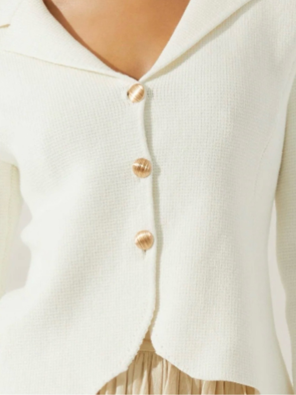 Astr The Label- Sefina Knit Blazer with Gold Buttons - Picture 5 of 5